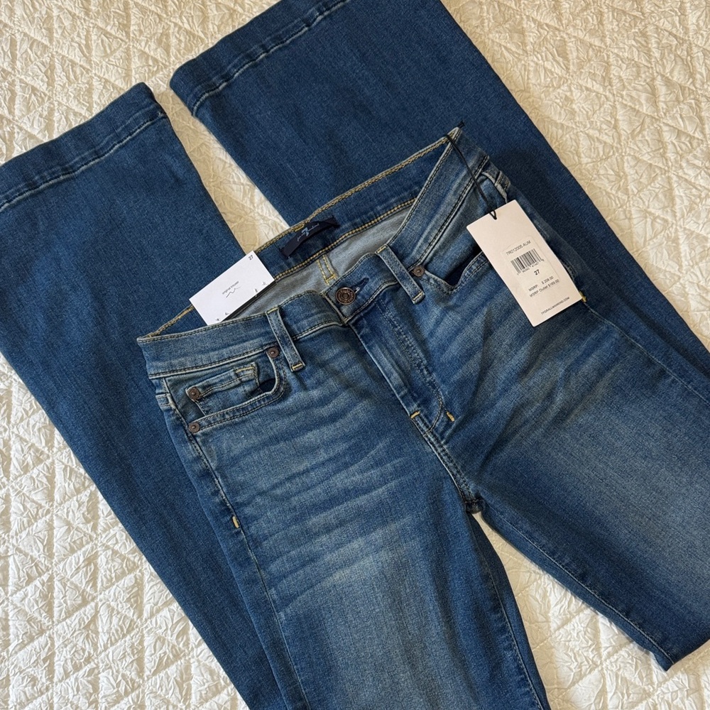 7 For All Mankind Dark Blue Bootcut Jeans